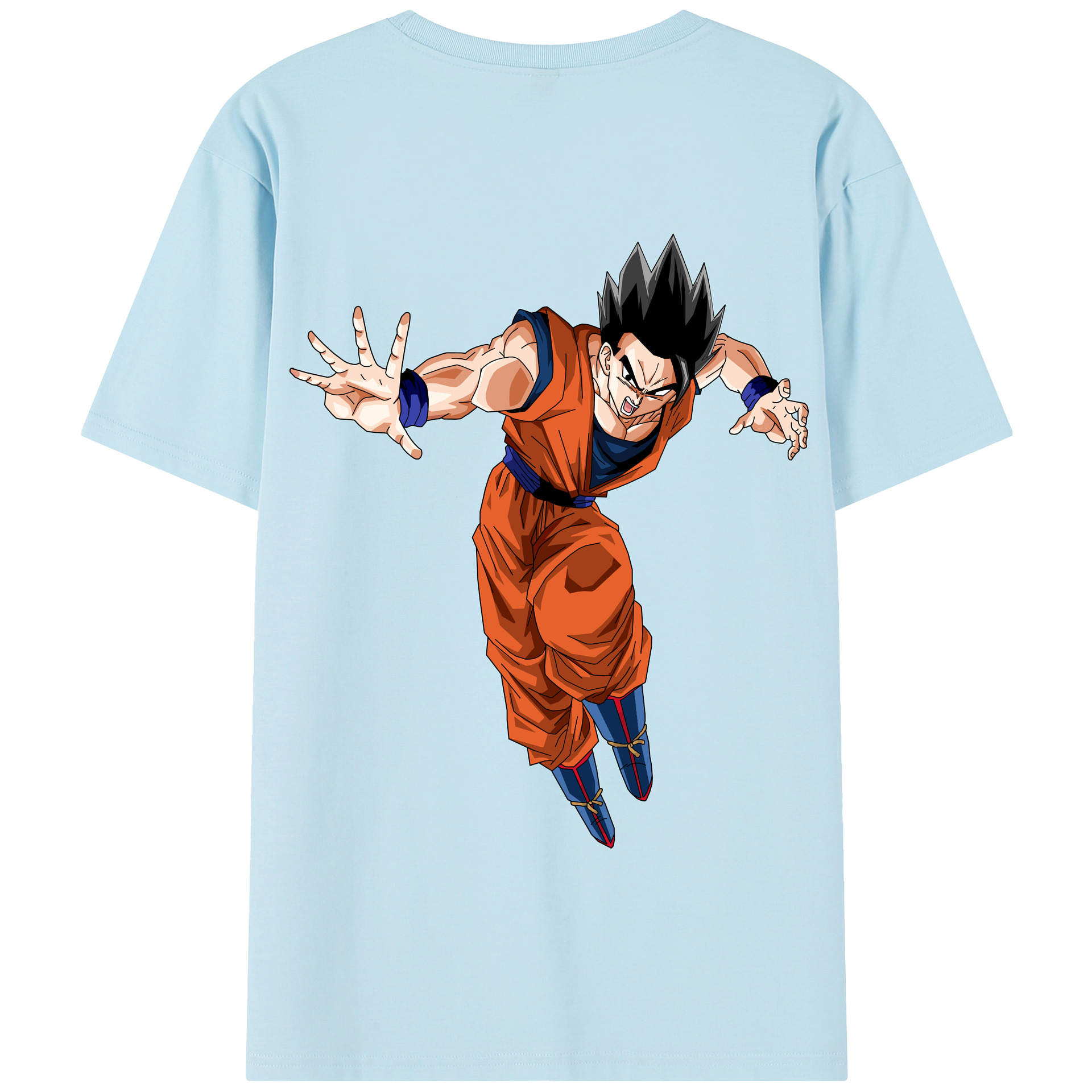 （画像用） ドラゴンボール 孫 悟飯（そんごはん）DRAGON BALL Son Gohan 綿100％半袖Tシャツ（背面プリント）